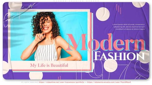 Dynamic Fashion Intro with Modern Geometric Titles and Photo Reveals
