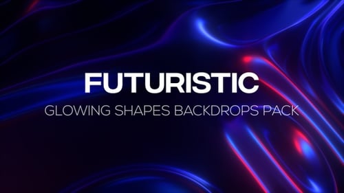 Futuristic Organic Glowing Shape Backgrounds Pack
