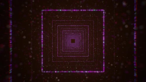 Pink or Purple Shining Corridor of Shimmering Space Dust Seamless Loop