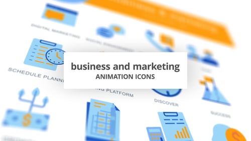 Negócios e Marketing - Ícones de animação