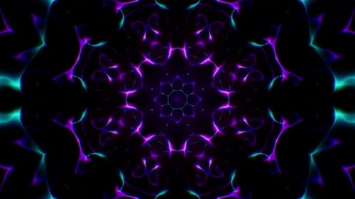 Organic Neon Energy Background Kaleidoscope Loop 4K 01