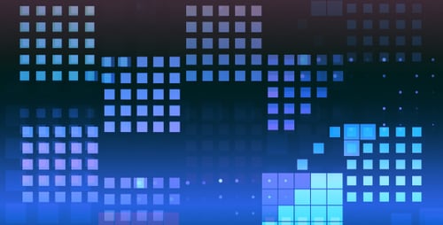 Animated Glowing Pixel Grid Loop Background