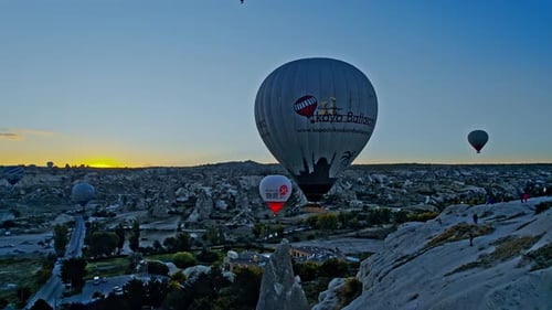 Hot Air Balloons Over Cappadocia at Sunrise