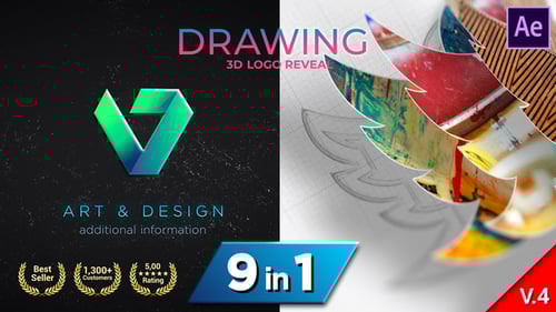 Drawing 3D Logo Reveal
