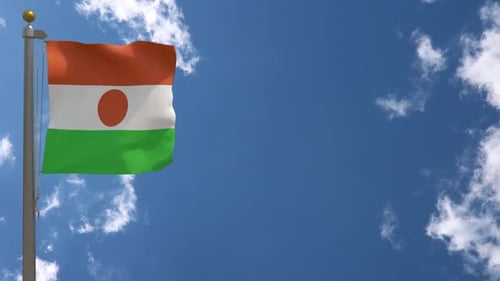 Niger-Flagge am Fahnenmast