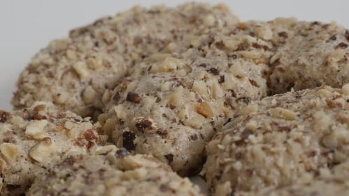 Delicious Cookies Covered with Chopped Nuts