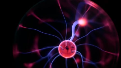 Mesmerizing Plasma Ball Displaying Colorful Electrical Discharges