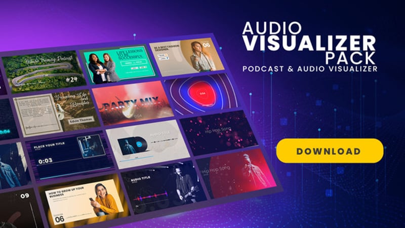 Audio Reactive Futuristic Waveform Music Visualizer, Video Displays ft ...