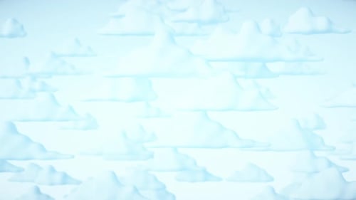 Soft Blue Animated Clouds Moving Across Sky Background