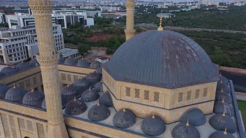 Minarets and Domes of Blue Mosque at Turkey