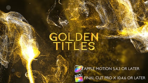 Golden Particles Dynamic Titles Reveal with Fluid Cinematic Effects