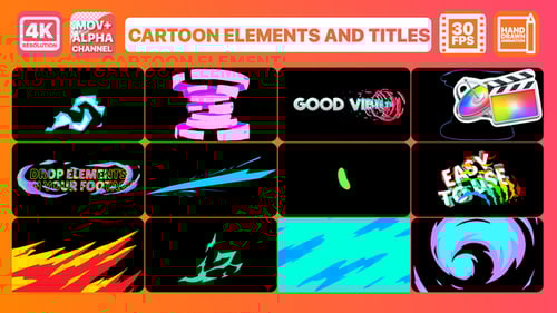 Dynamic Hand-Drawn Cartoon Shape and Title Effects