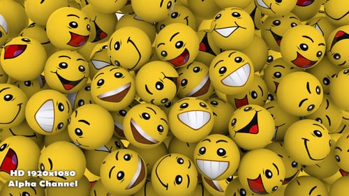 Animated 3D Emojis Social Media Background Loop