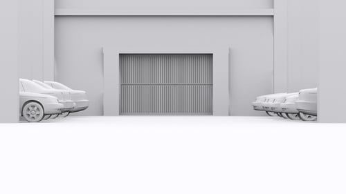 Parking Garage Door Open