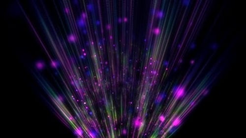 Dynamic Abstract Light Rays and Sparkling Particles Animation