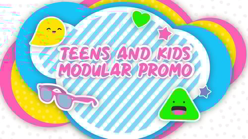 Kids And Teens Modular Promo And Emoji Stickers