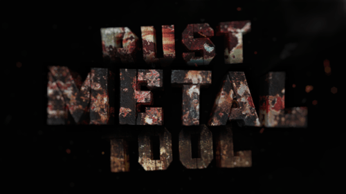 Distressed Metal and Rust Text Logo Reveal