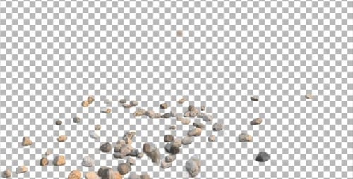 Natural Pebbles Falling Ground Element