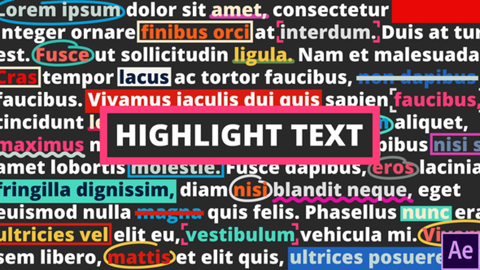 Animated Text Highlight and Underline Effects Pack, Titles ft ...
