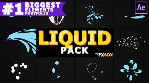 Hand Drawn Liquid and Energy Motion Graphic Elements Pack