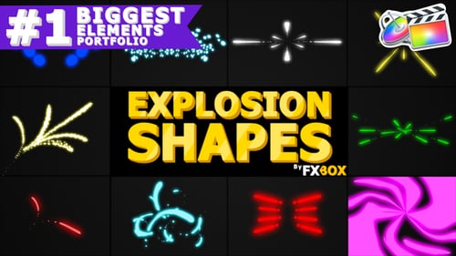 Dynamic Hand Drawn Explosion Shapes and Fluid Motion Pack