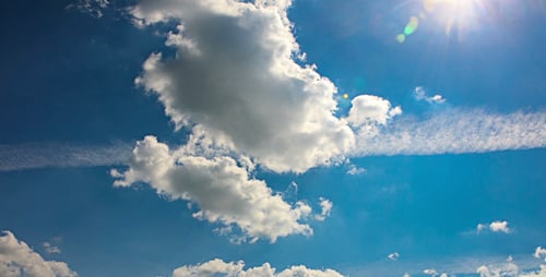 White Clouds On The Blue Sky
