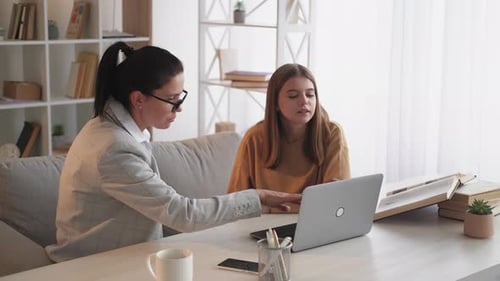 Home Education Female Trainer Preparing Exam