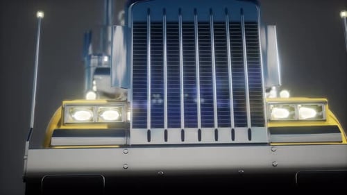 Dynamic 3D Animation of a Heavy Duty Semi Truck