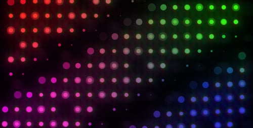 Rhythmic Neon Light Grid Loop Background