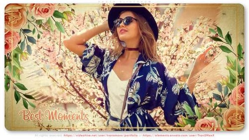 Elegant Floral Photo Slideshow for Cherished Memories