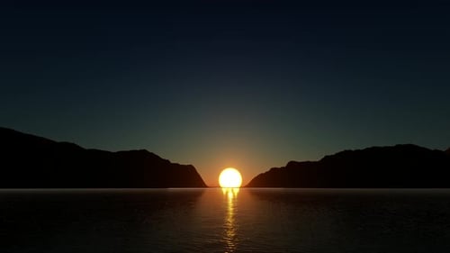 Reflection Of The Sunlight Into The Sea