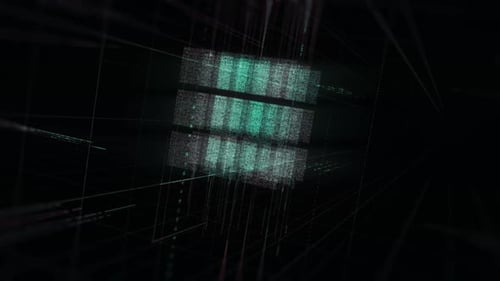 3D spinning cube in the computing core