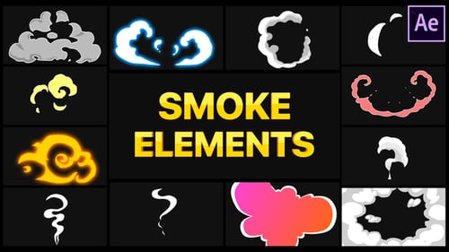 Dynamic Cartoon Smoke and Fire Elements Pack