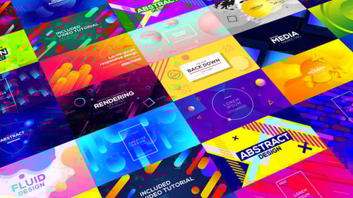 Customizable Abstract Motion Graphics Titles with Responsive Design