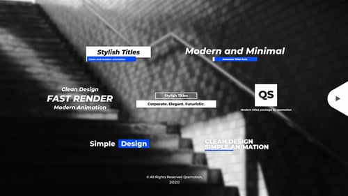 Stylish and Minimal Titles Pack For After Effects