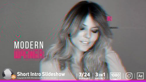 Dynamic Glitch Fashion Opener with Modern Transitions