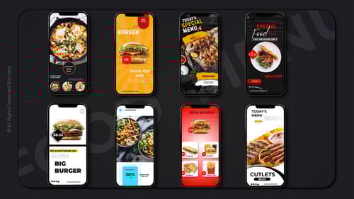 Animated Food Menu Social Media Stories