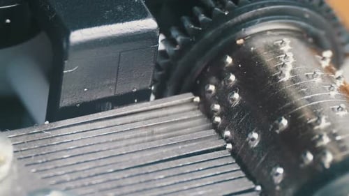 Macro Shot of a Music Box Mechanism