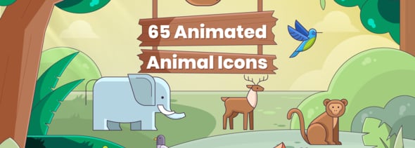 65 Animated Animal Icons
