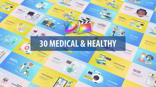 Animated Flat Design Medical and Healthcare Explainer Scenes Pack