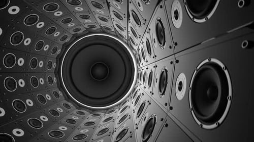 Endless animation around the circular array of active speakers. Loopable. HD
