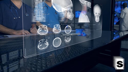 X-ray Data Monitor In Doctors Office