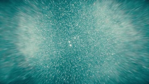 Flying through the stars, green background