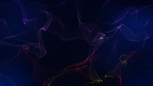 Hintergrundanimation mit blauen Farbpartikeln
