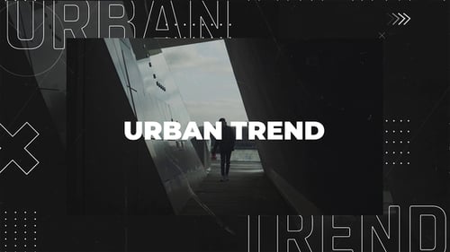 Dynamic Urban Style Intro with Fast Text and Geometric Overlays