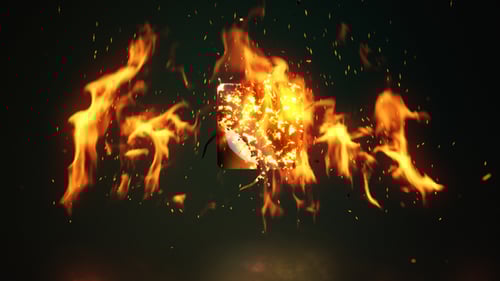 Intense Fiery Logo Reveal Animation