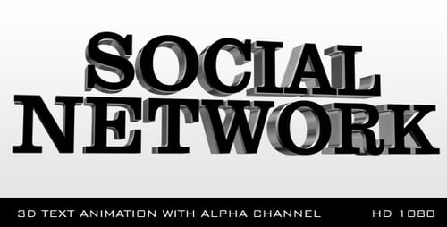 Modern 3D Kinetic Typography Reveal for Social Network