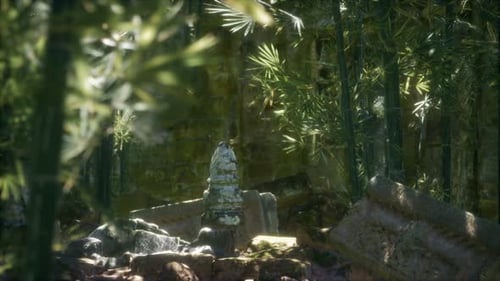 Ruins of Famous Temple in Cambodian Angkor Wat Area