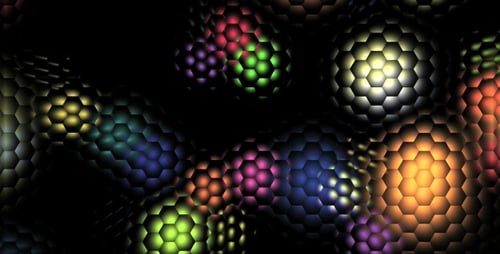 Colorful Geometric Pulsating Light Grid Loop Background