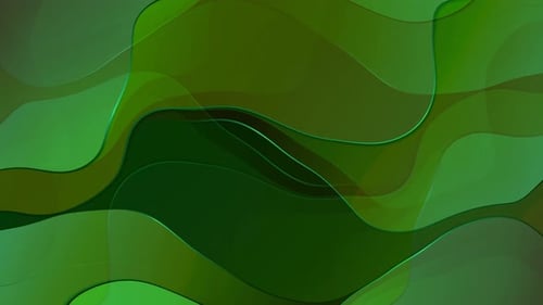 New Green Color Shape Line Wave Motion Animated Background